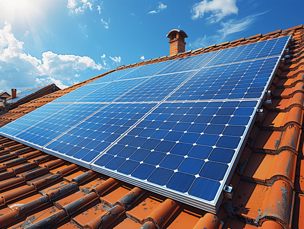 PV-Module auf dem Dach